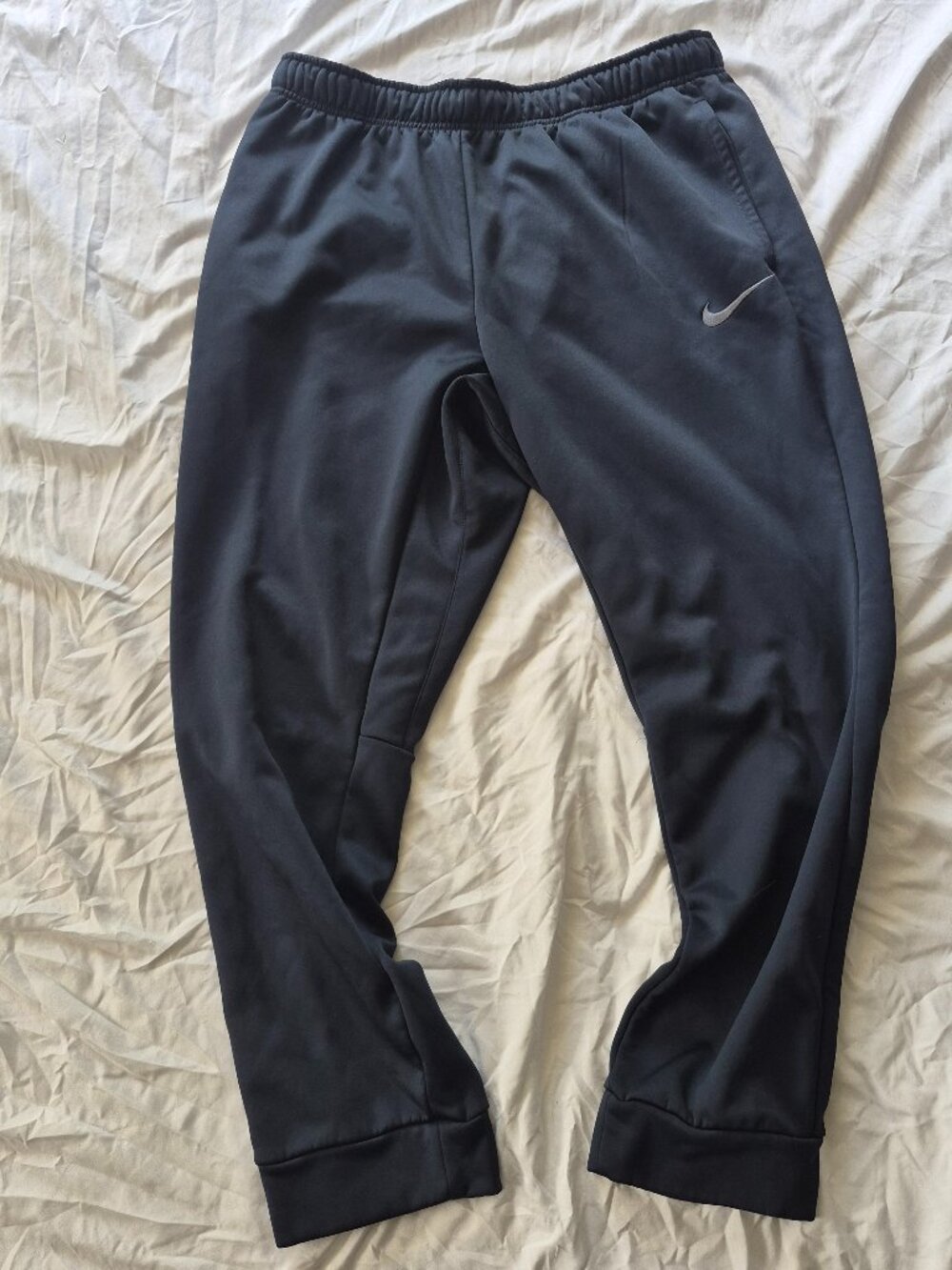 Nike Therma-Fit Sweatpants Men's XL Navy Blue Fleece Lined Athletic Joggers